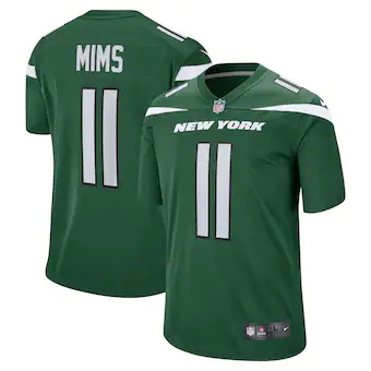 mens nike denzel mims gotham green new york jets game jerse